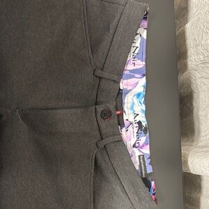 nOir Jewelry Floral Lined Gray Trousers
